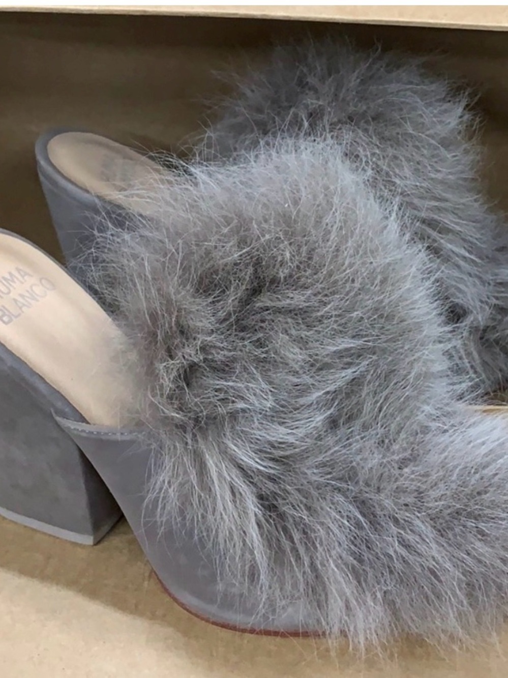 Huma Blanco Alpaca New In Box Heeled Mules Anthropologie